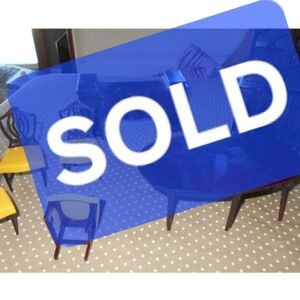 Ideal Vtg Dining Room Dollhouse Furniture Lot 1:16 Table Chairs Buffet Hutch REA